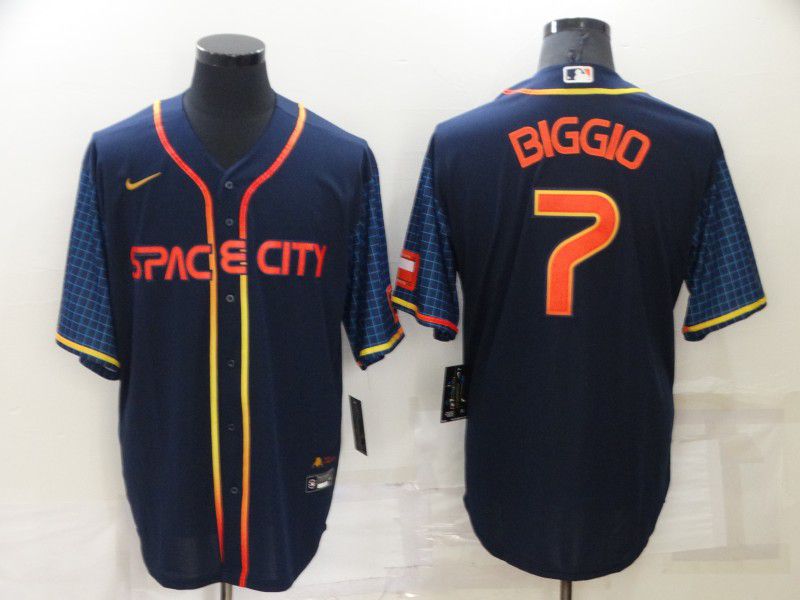 Men Houston Astros #7 Biggio Blue City Edition Game Nike 2022 MLB Jerseys->houston astros->MLB Jersey